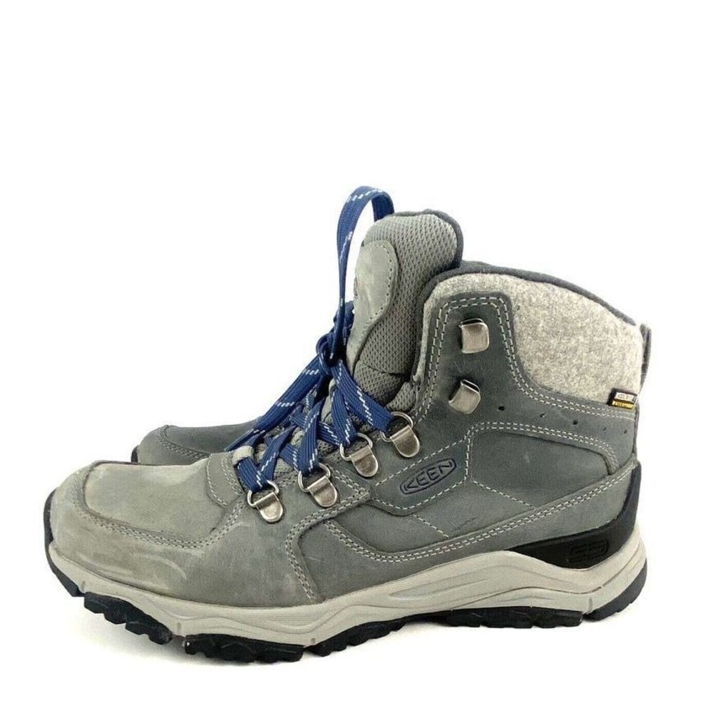 KEEN Boots Womens Innate Leather Waterproof Boots Drizzle Vintage Indigo Sz 7